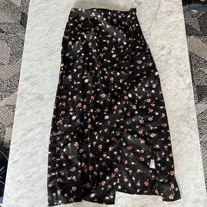 floral midi skirt with slit